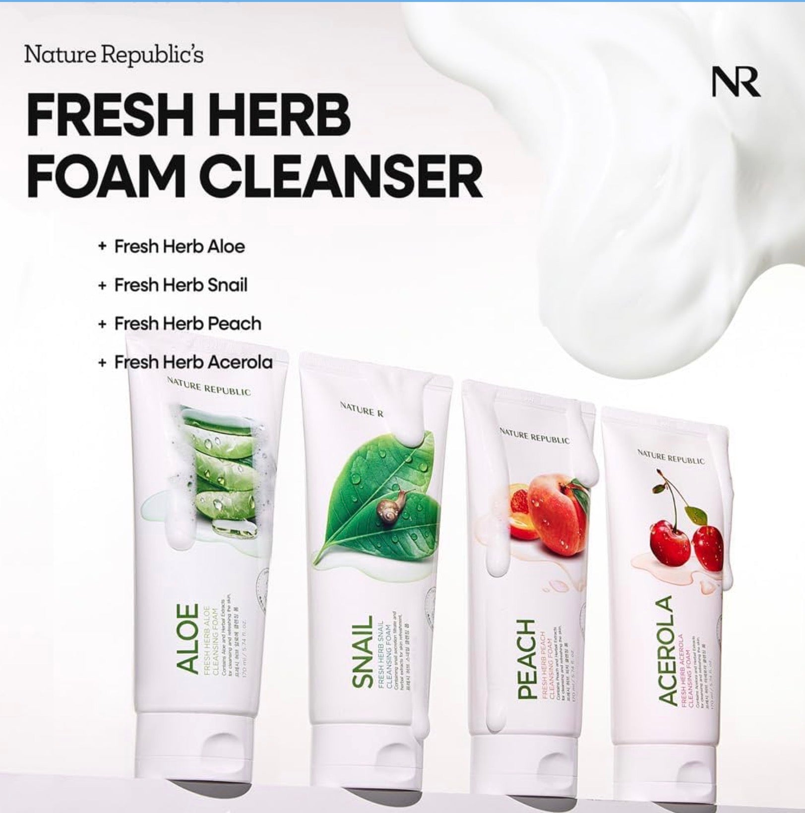NATURE REPUBLIC Fresh Herb Cleansing Foam 170ml