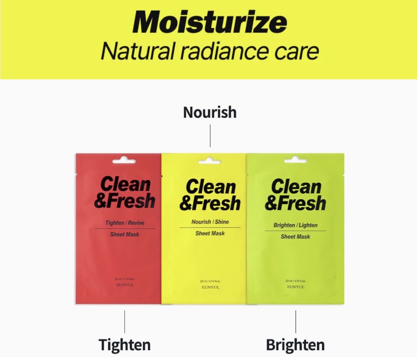 EUNYUL Clean & Fresh Sheet Mask 22ml*30ea