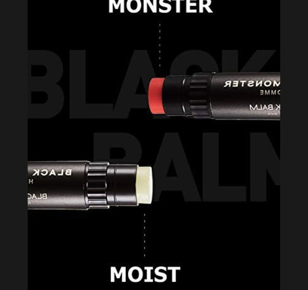 BLACK MONSTER Black Balm Dual-Ended Tinted Lip Balm & Lip Moisturizer for Men 2.4g