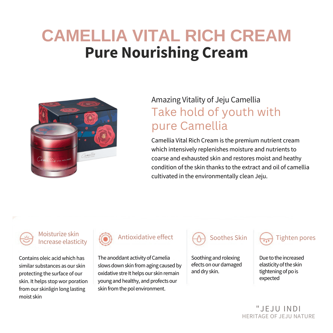 JEJU INDI Camellia Vital Rich Cream 50ml