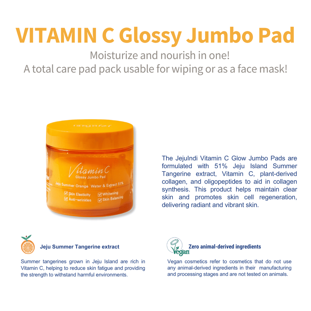 JEJU INDI Vitamin C Glossy Jumbo Pad 160ml