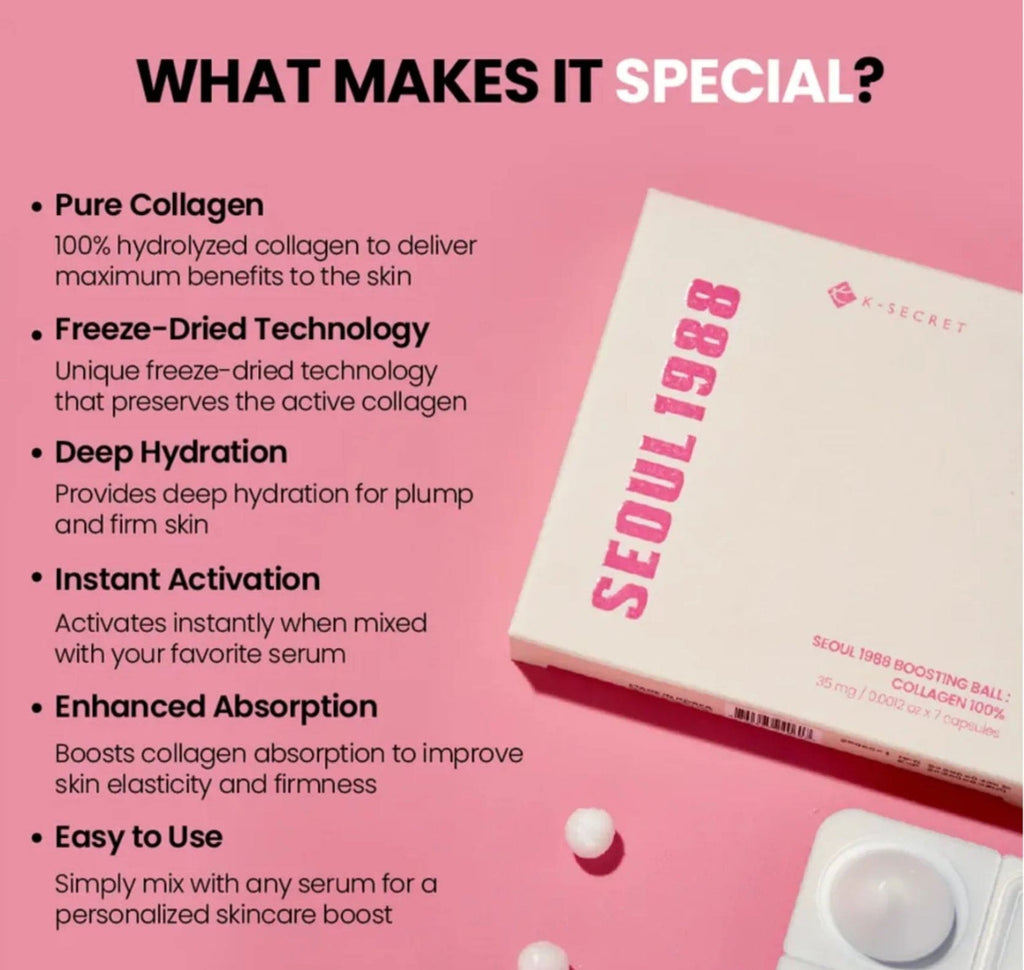 K-SECRET SEOUL 1988 BOOSTING BALL: COLLAGEN 100% 35mg X 7ea
