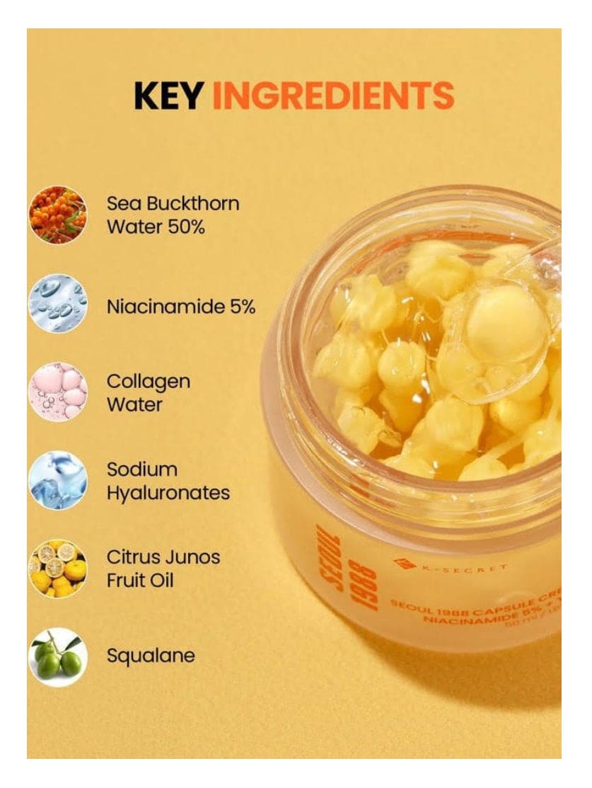 K-SECRET SEOUL 1988 CAPSULE CREAM : NIACINAMIDE 5% + YUJA 50ml