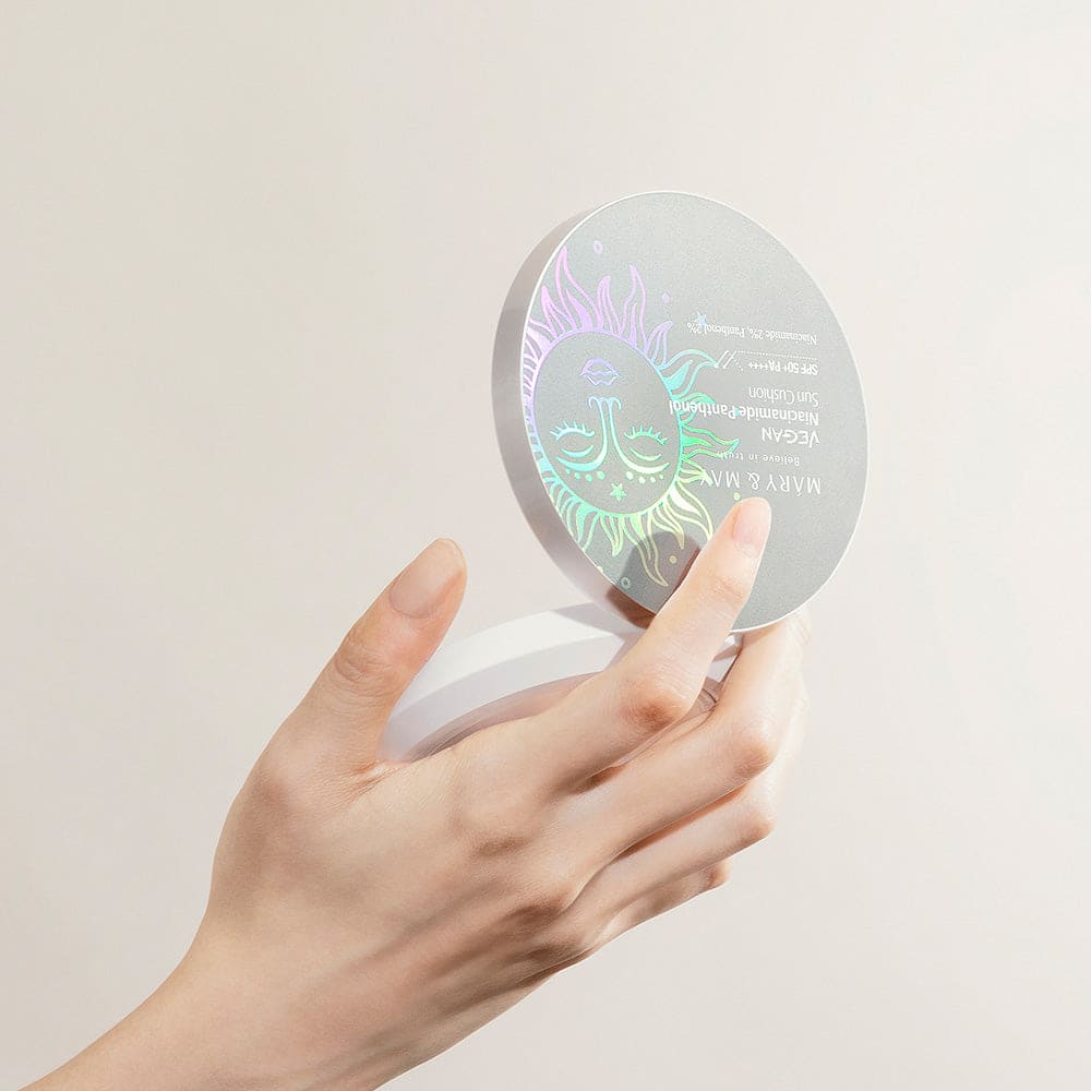 MARY &amp; MAY Vegan Niacinamide Panthenol Sun Cushion SPF50+ PA++++ 25g