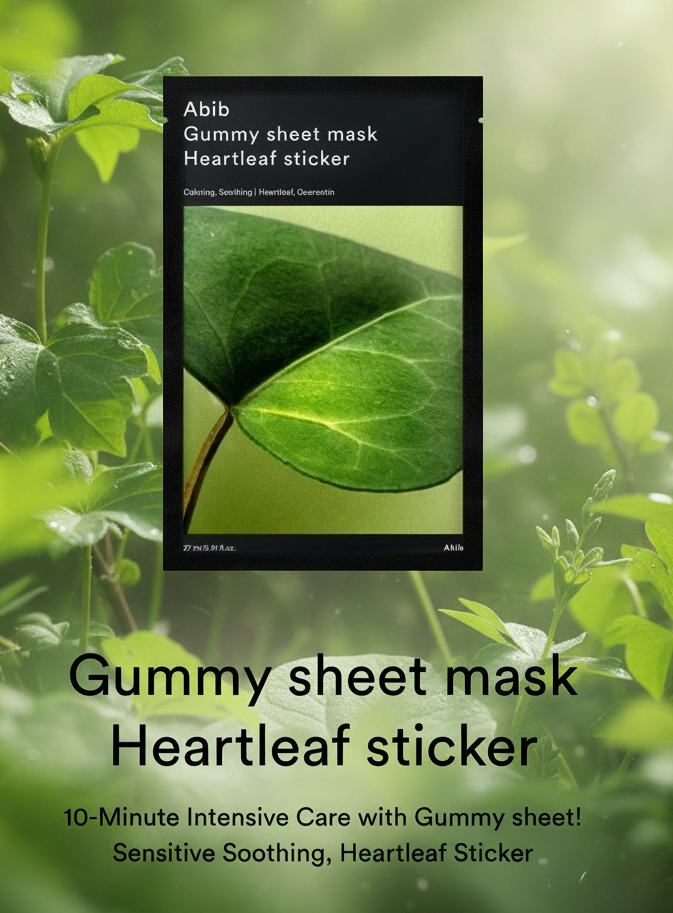 Abib Gummy Sheet Mask Heartleaf Sticker 27ml X 10ea