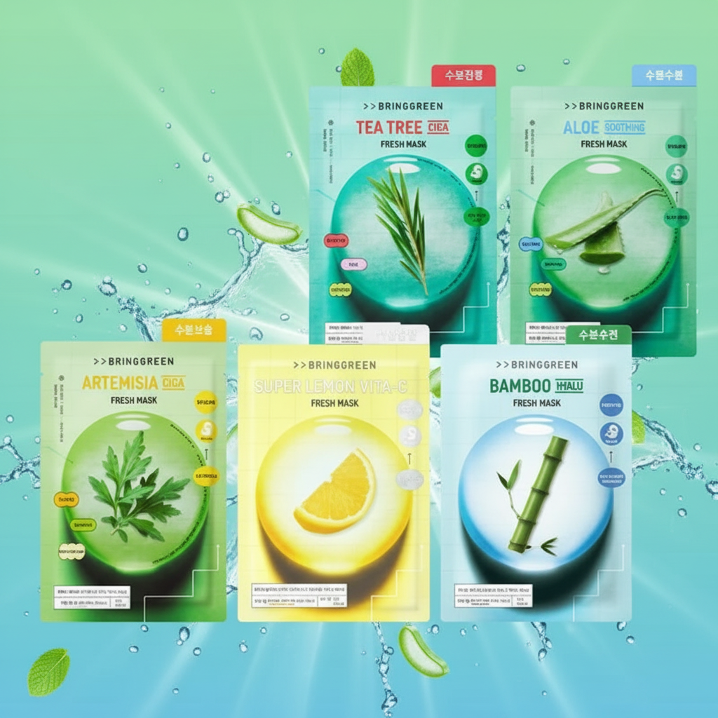 BRINGGREEN Fresh Mask Sheet 20g X 10ea (5-type)