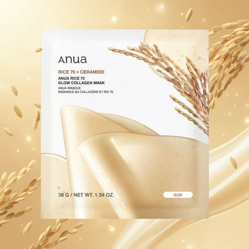 Anua Rice 70 Glow Collagen Mask 38g X 4ea