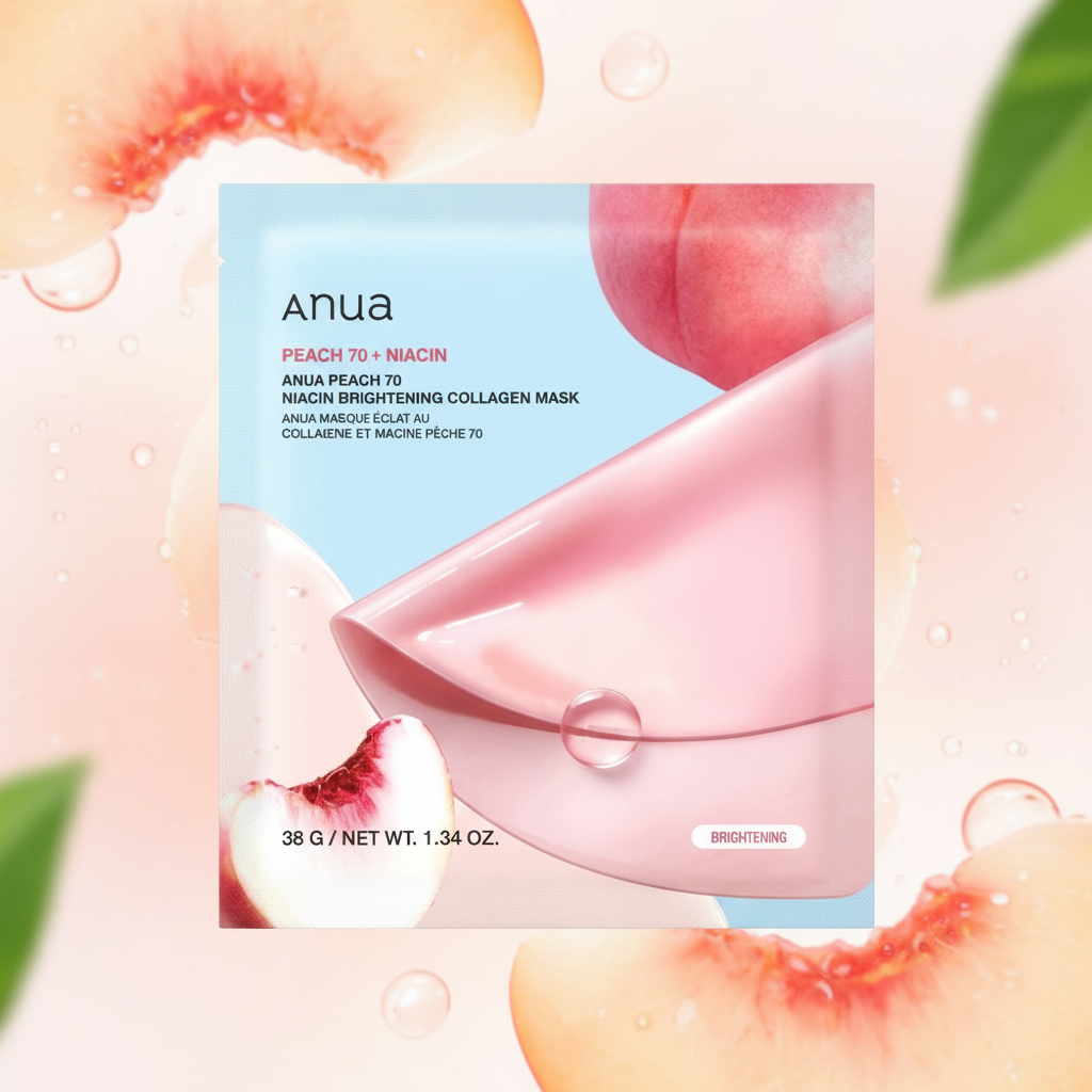 Anua Peach 70 Niacin Serum Mask 38g X 4ea
