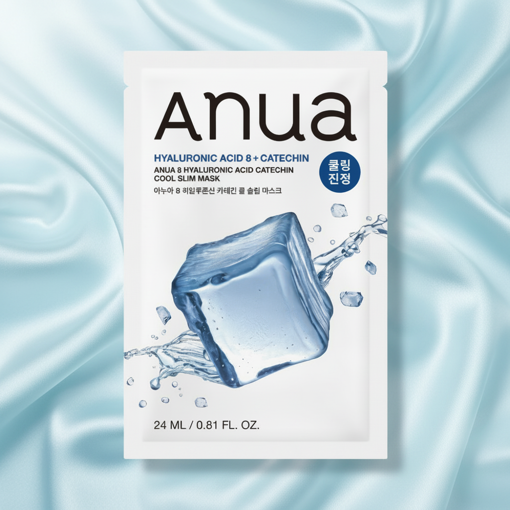 Anua 8 Hyaluronic Acid Catechin Cool Slim Mask Sheet 24ml X 10ea